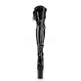 Black Patent 20 cm FLAMINGO-3050 Platform Thigh High Boots
