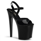 Black Patent 20 cm Pleaser XTREME-809 High Heels Platform