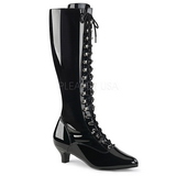 Black Patent 5 cm FAB-2023 big size boots womens