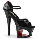 Black Red 18 cm MOON-760FH Corset High Heel Shoes