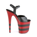 Black Red 20 cm FLAMINGO-809SR platform pleaser high heels shoes