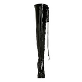 Black Shiny 13 cm ELECTRA-3050 High Heeled Overknee Boots