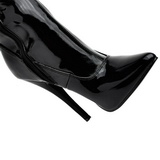 Black Shiny 15 cm DOMINA-3000 High Heeled Overknee Boots