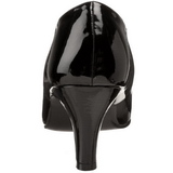 Black Shiny 8 cm DIVINE-420W High Heel Pumps for Men