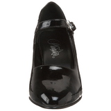 Black Shiny 8 cm DIVINE-440 High Heel Pumps for Men