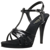 Black Varnish 12 cm FLAIR-420 High Heels for Men