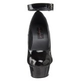 Black Varnish 15 cm DELIGHT-686 Womens Shoes with High Heels