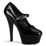 Black Varnish 15 cm KISS-280 Womens Shoes with High Heels