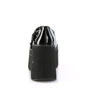 Black Vegan 11,5 cm DemoniaCult KERA-08 gothic platform mary jane pumps