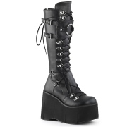Black Vegan 11,5 cm DemoniaCult KERA-200 goth platform boots