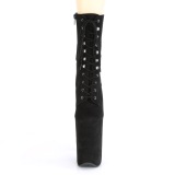 Black Vegan 23 cm INFINITY-1020FS extrem platform high heels ankle boots