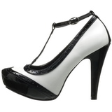 Black White 11,5 cm retro vintage BETTIE-22 Womens Shoes with High Heels