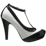 Black White 11,5 cm retro vintage BETTIE-22 Womens Shoes with High Heels