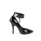 Black pumps 13 cm SEDUCE-432 ankle strap high heels pumps