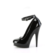 Black pumps 15 cm SULTRY-686 ankle strap high heels pumps