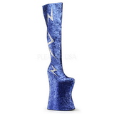 Blue Glitter 34 cm VIVACIOUS-3016 Thigh High Boots for Drag Queen