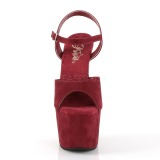 Bordeaux Kunstlæder 18 cm ADORE-709FS højhælede sandaler til kvinder