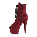 Bordeaux faux suede 18 cm ADORE-1021FS pole dance ankelst�vler