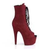 Bordeaux faux suede 18 cm ADORE-1021FS pole dance ankelst�vler