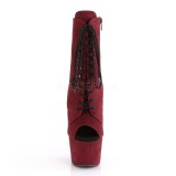 Bordeaux faux suede 18 cm ADORE-1021FS pole dance ankelst�vler