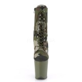 Camoflash canvas 20 cm FLAMINGO-1020CAMO pleaser ankelst�vler med plateau