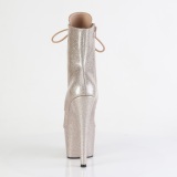 Champagne glitter 18 cm kvinder hjhlede boots plateau
