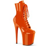 FLAMINGO-1020 20 cm pleaser high heels ankle boots orange