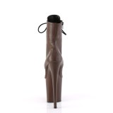 FLAMINGO-10202 20 cm pleaser hjhlede boots mocha