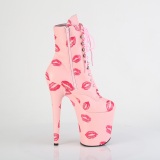 FLAMINGO-1020KISSES 20 cm pleaser h�jh�lede boots rosa