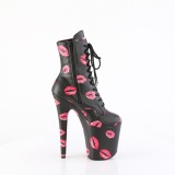 FLAMINGO-1020KISSES 20 cm pleaser h�jh�lede boots sort
