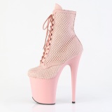 FLAMINGO-1020RM 20 cm pleaser h�jh�lede boots strass rosa