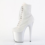 FLAMINGO-1020RM 20 cm pleaser h�jh�lede boots strass s�lv