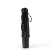 FLAMINGO-1020RS 20 cm pleaser hjhlede boots strass sort