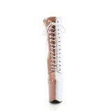 FLAMINGO-1040TT 20 cm pleaser h�jh�lede boots blush hvide