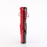 FLAMINGO-1040TT 20 cm pleaser h�jh�lede boots sort r�de