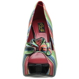 Flerfarvede 13 cm LOLITA-12 dame pumps sko med �ben t�