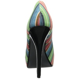 Flerfarvede 13 cm LOLITA-12 dame pumps sko med �ben t�