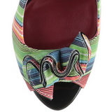 Flerfarvede 13 cm LOLITA-12 dame pumps sko med �ben t�