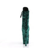 Fl�jl 20 cm FLAMINGO-1045VEL gr�nne ankelst�vler med h�je h�le + t�kapper