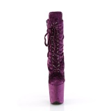 Fl�jl 20 cm FLAMINGO-1045VEL lilla ankelst�vler med h�je h�le + t�kapper