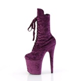 Fl�jl 20 cm FLAMINGO-1045VEL lilla ankelst�vler med h�je h�le + t�kapper