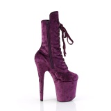Fl�jl 20 cm FLAMINGO-1045VEL lilla ankelst�vler med h�je h�le + t�kapper