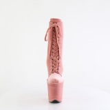 Fl�jl 20 cm FLAMINGO-1045VEL rosa ankelst�vler med h�je h�le + t�kapper