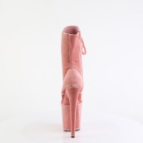 Fljl 20 cm FLAMINGO-1045VEL rosa ankelstvler med hje hle + tkapper