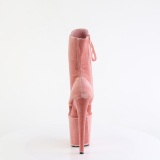 Fl�jl 20 cm FLAMINGO-1045VEL rosa ankelst�vler med h�je h�le + t�kapper