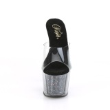 Gennemsigtig 18 cm ADORE-701CG h�jh�lede mules - pole dance mules