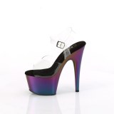 Gennemsigtig 18 cm ADORE-708HT Lilla plateau h�jh�lede sandaler kvinder