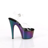 Gennemsigtig 18 cm ADORE-708HT Lilla plateau h�jh�lede sandaler kvinder