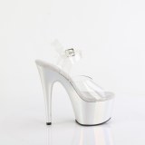 Gennemsigtig 18 cm ADORE-708HT S�lv plateau h�jh�lede sandaler kvinder