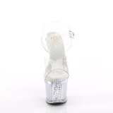 Gennemsigtig 18 cm FLASHDANCE-708SPEC stripper sandaler poledance sko LED pre